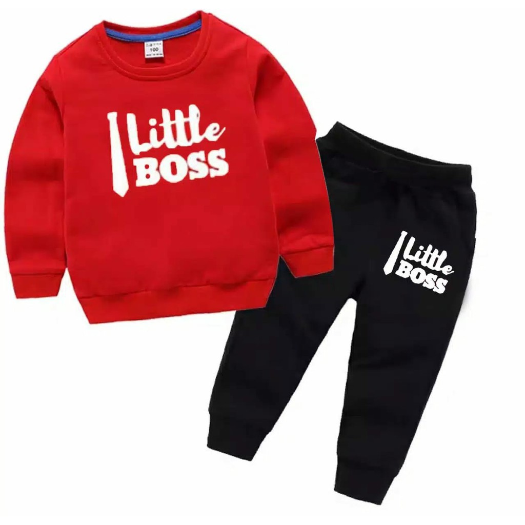 COD - ARPIOS SHOP - Stelan KIDS LITTE BOS - Setelan anak SATU SET (Sweater + Celana) Model Terbaru