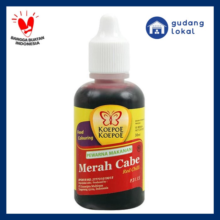 

Pewarna Makanan Merah Cabe Koepoe Koepoe 30Ml