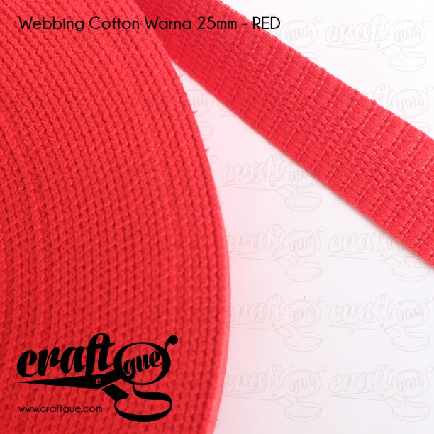 Webbing Cotton/Tali Tas Katun 25mm WARNA