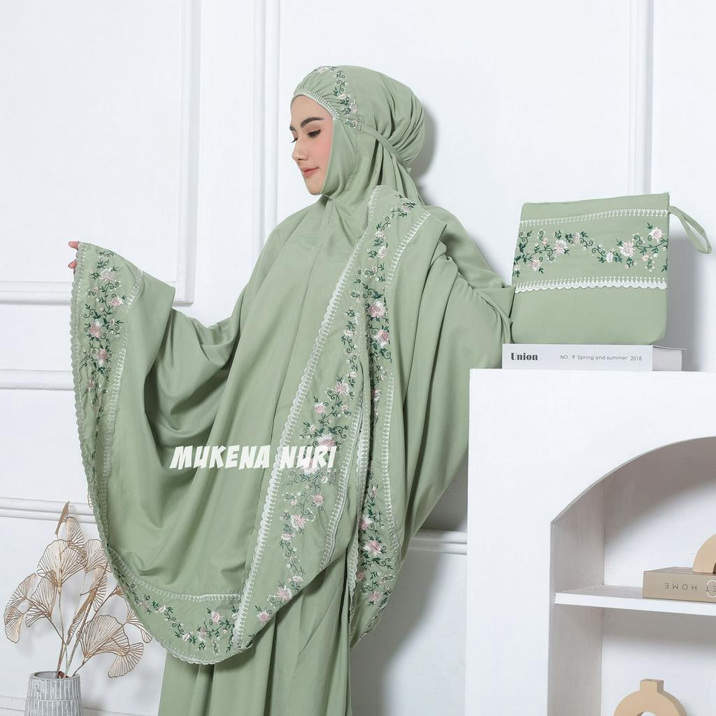 Mukena Vaseena Dewasa Katun Premium Bordir Jumbo Mewah Terbaru