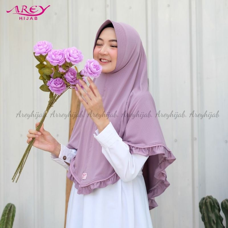 [Original Arey] KALISA •• Jersey kanza••Jilbab instan List••Hijab instan jersey syari