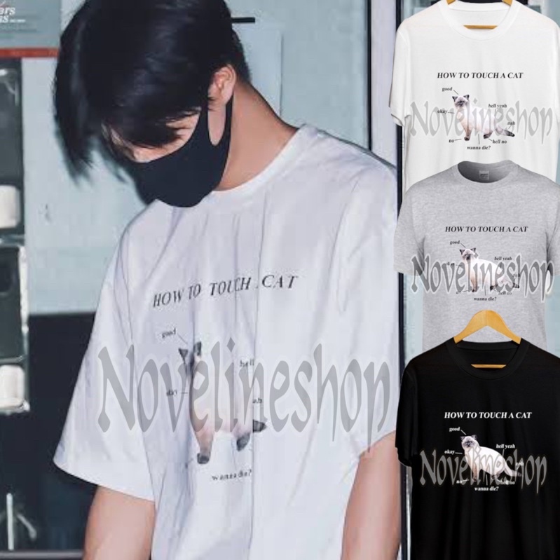 [COD] T-SHIRT KPOP NCT OUTFIT JENO HOW TO TOUCH A CAT PREMIUM COTTON COMBED 30S