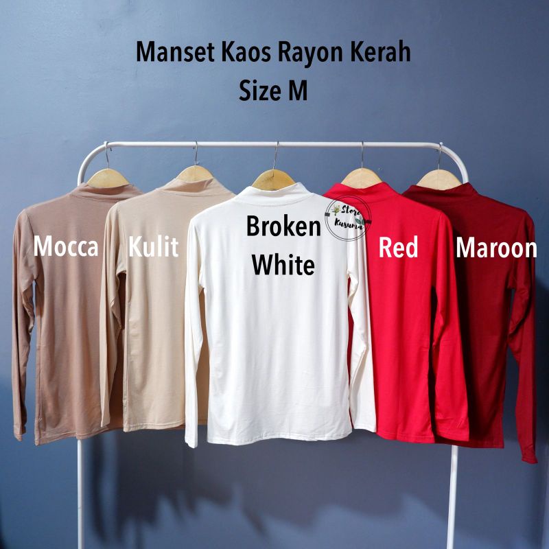 Manset Kaos Rayon Kerah size M untuk remaja bb 35-40 kg LD +/-70 cm
