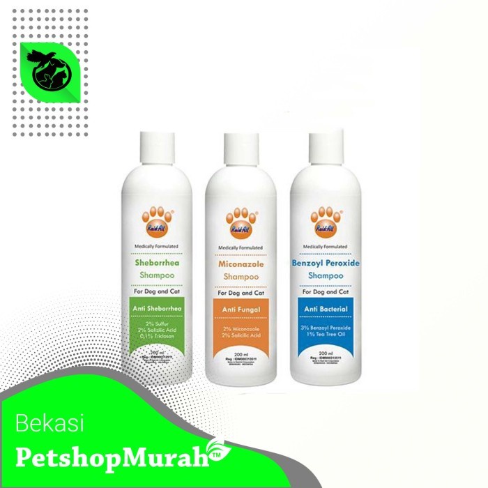 Shampoo Kucing&amp;Anjing Raid All Sheborrhea Miconazole Benzoyl 200ML