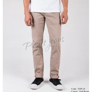  BELI  SEKARANG Celana  Chino Pants Pria  Soft Brown Slim 