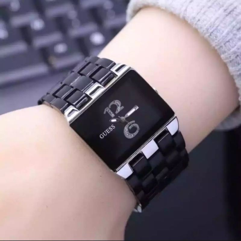 (Grosir)Jam Tangan Wanita Fashion Gues mika Sergi Tanggal Aktif Strap Mika (Terima Cod)