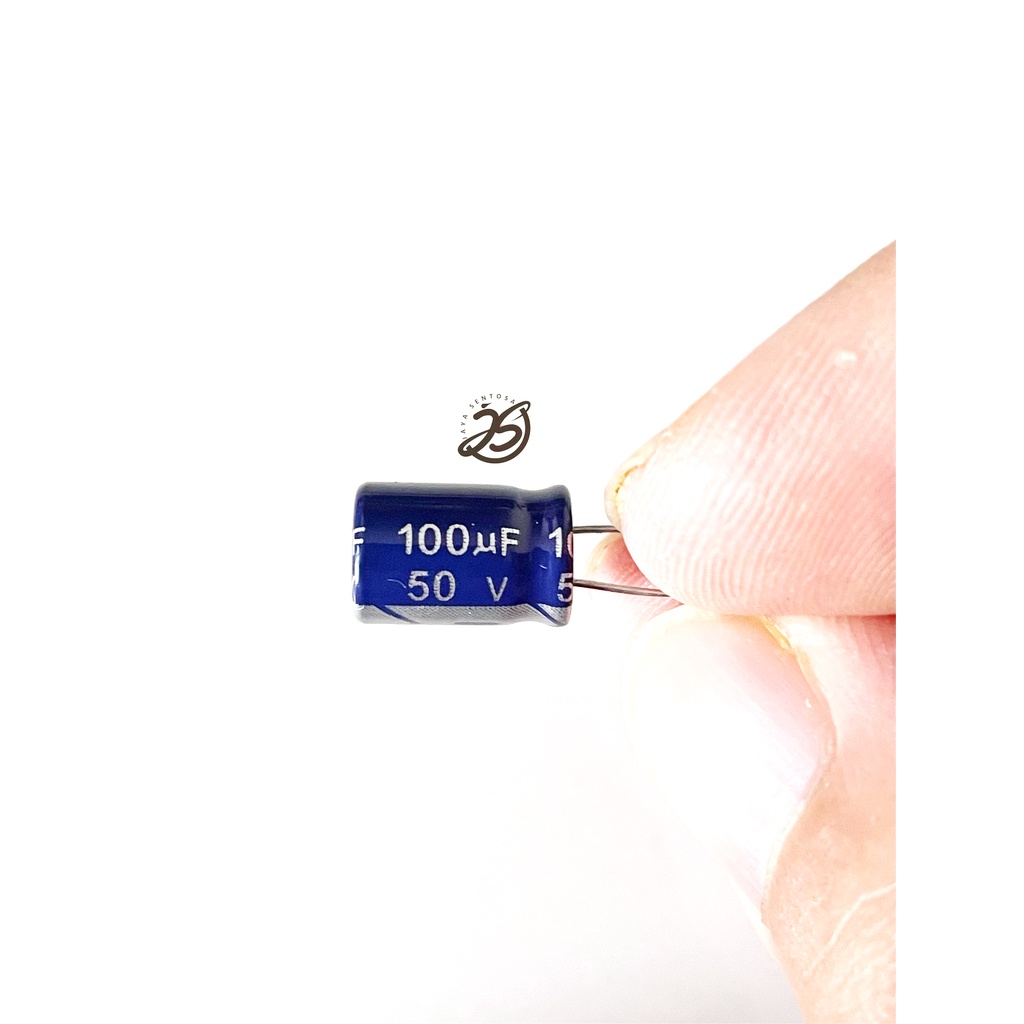 ELCO 100UF 50V (1 BUAH) KAPASITOR CAPACITOR ELCO KAPASITOR ELKO KAPASITOR 100 UF 50 V