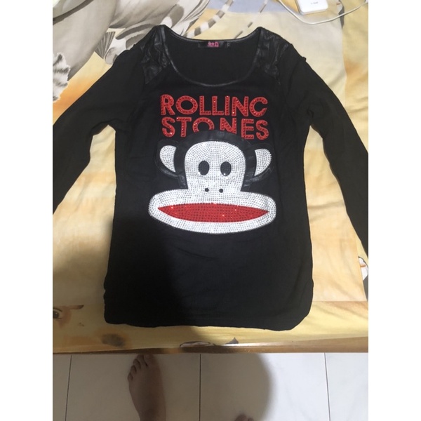 paul frank sweater with leather