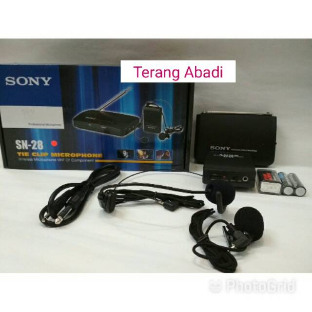SONY SN - 28 Microphone Wireless SONY /Mic jepit /Tie Clip Microphone