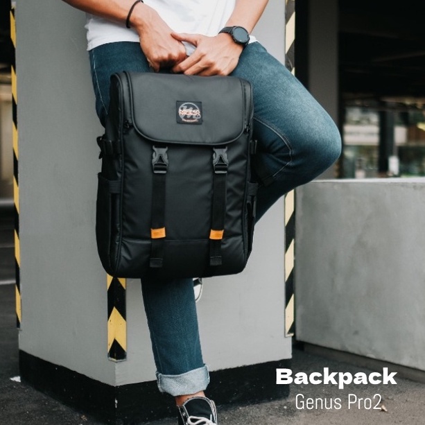 Backpack Pria Waterproof Tas Ransel Laptop Original - Genus Pro2 Mokamula