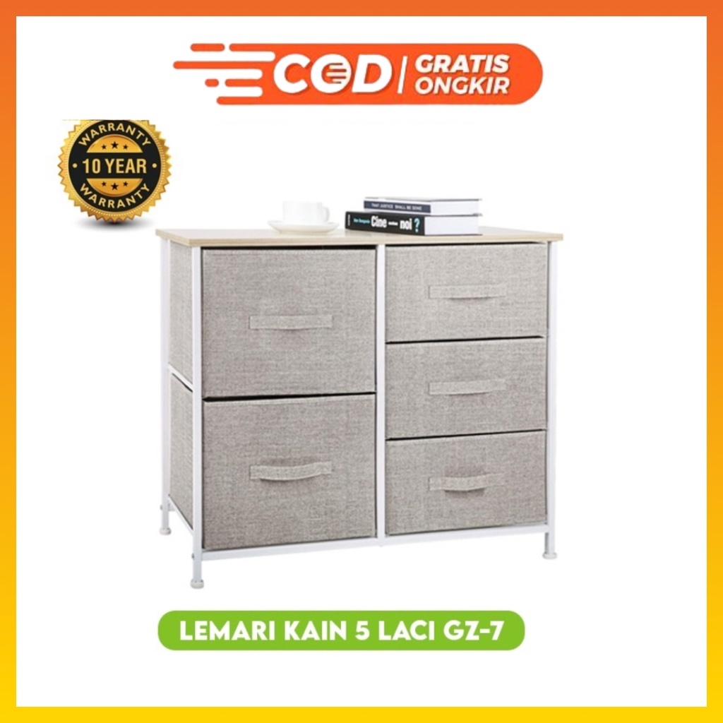 Kualitas Tinggi Lemari susun 5 Laci Lemari Linen Serbaguna Lemari Linen TV Premium  GZ-7 WHFURNITURE