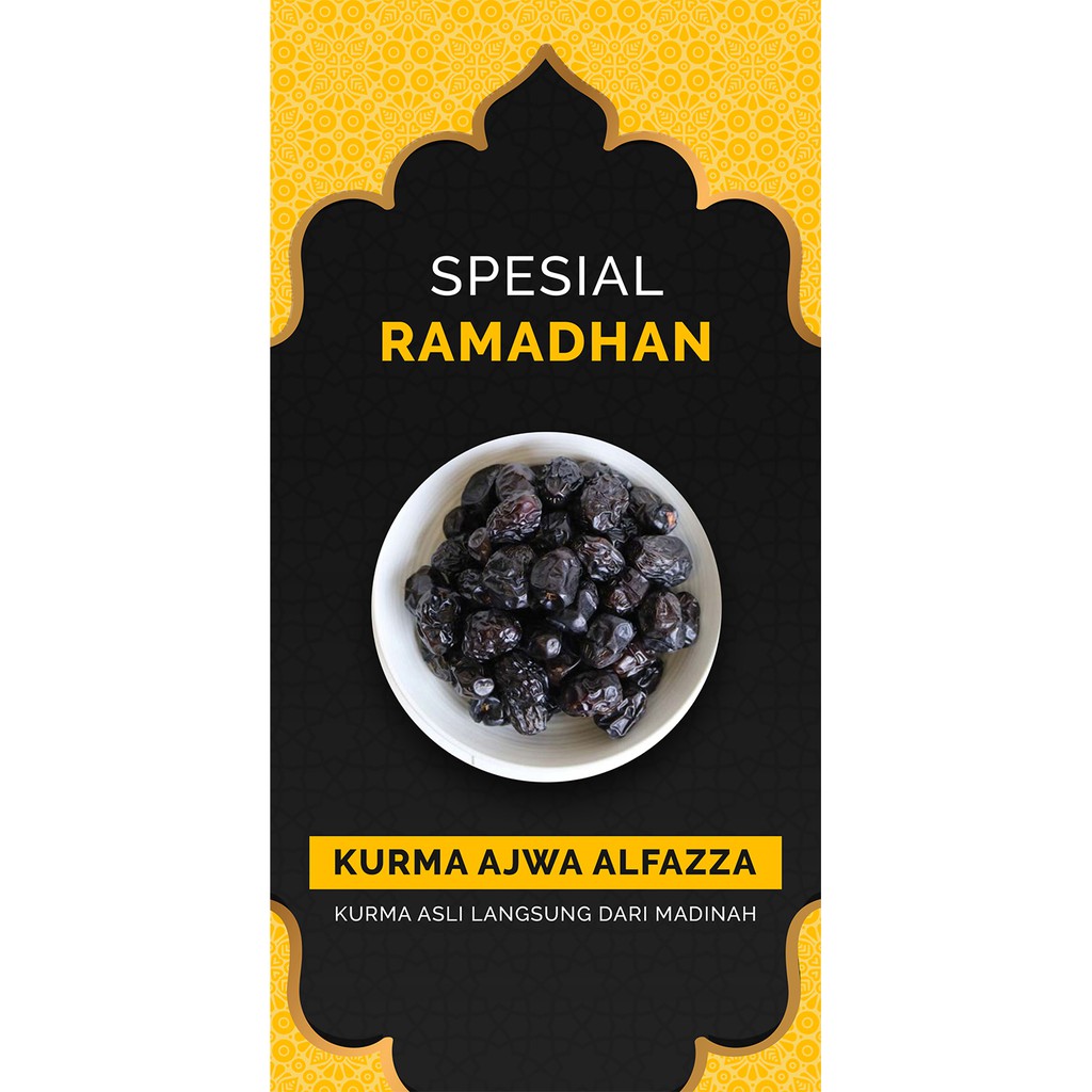 

KURMA AJWA PAKET 2KG KURMA ASLI MADINAH