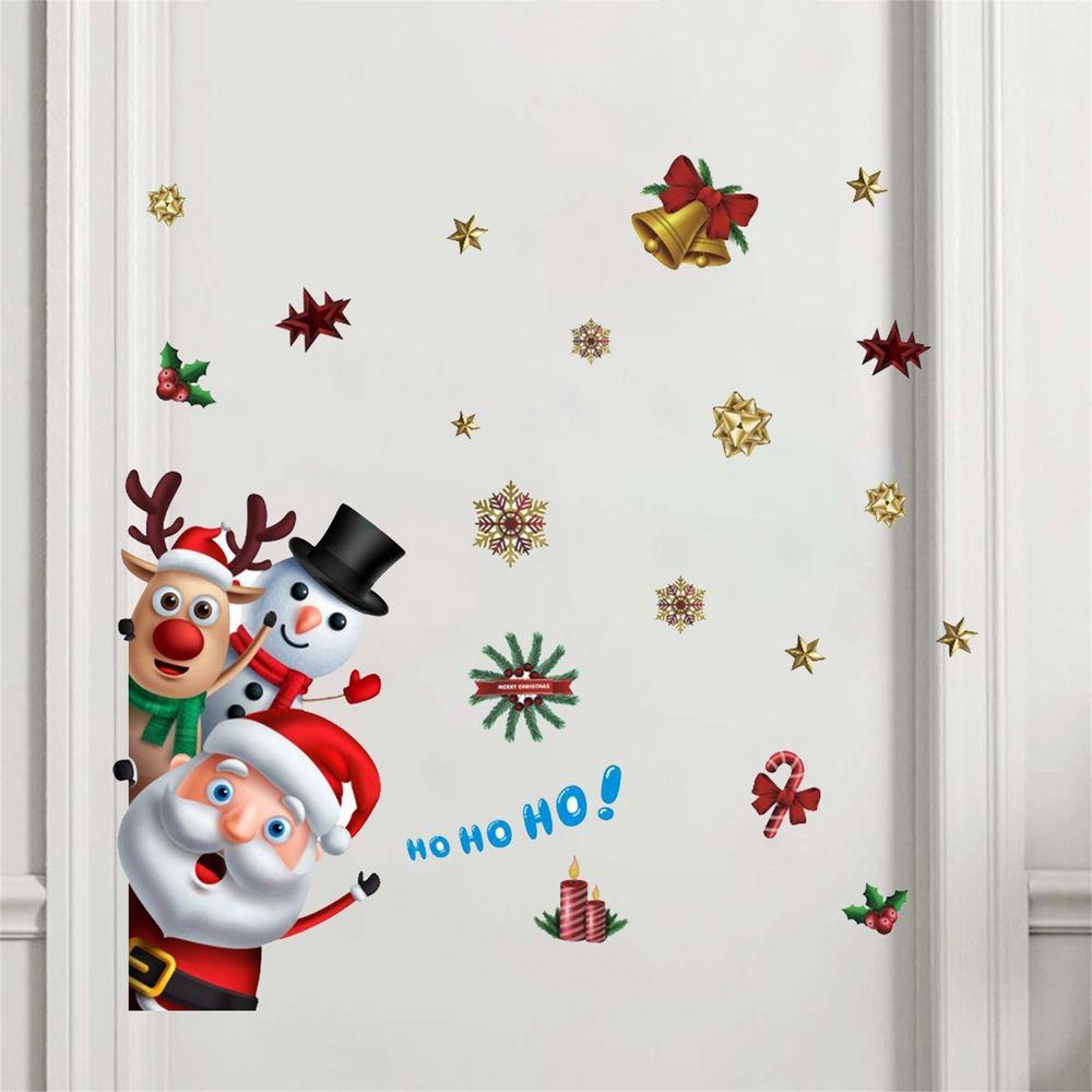 [Elegan] Stiker Dinding DIY Snowflake New Year Self-adhesive Wall Decals Hiasan Natal Dekorasi Natal