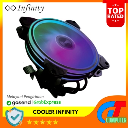 COOLER FAN INFINITY STORM ( Auto RGB CPU COOLER ) 4 Heat Pipe