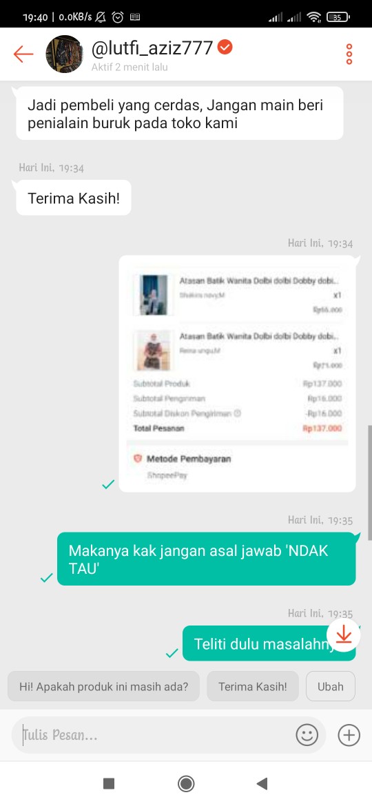 Atasan Batik Wanita Dolbi Dolbi Dobby Dobi Modern Batik Cassual