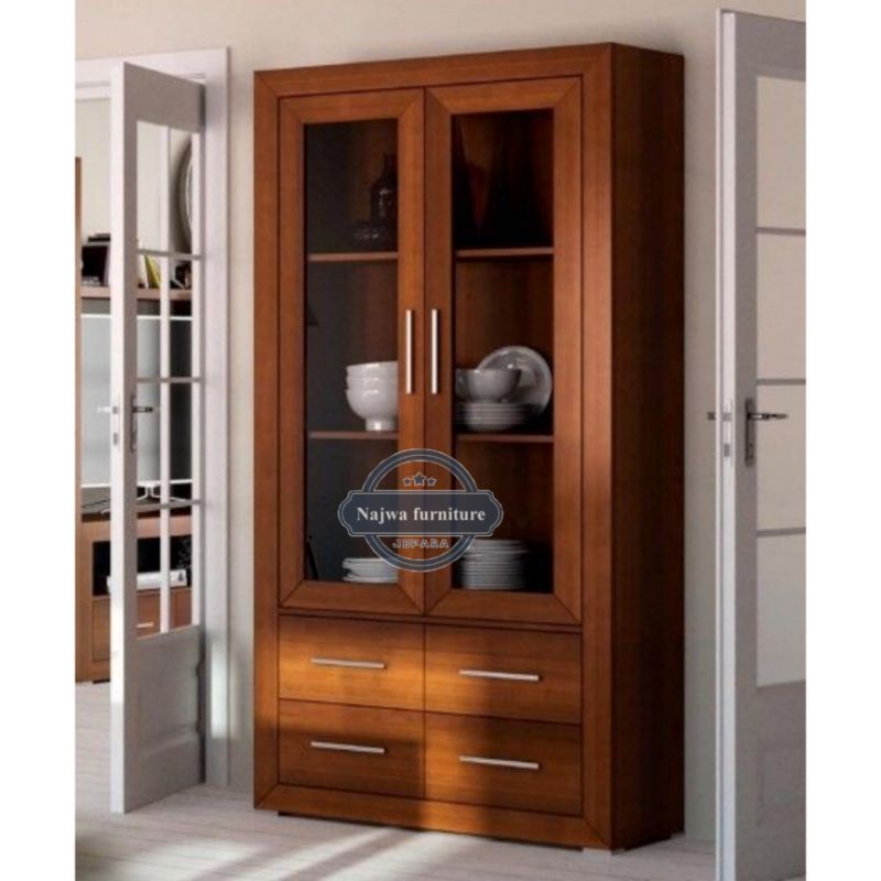 LEMARI HIAS JATI LEMARI PAJANGAN MINIMALIS MODERN