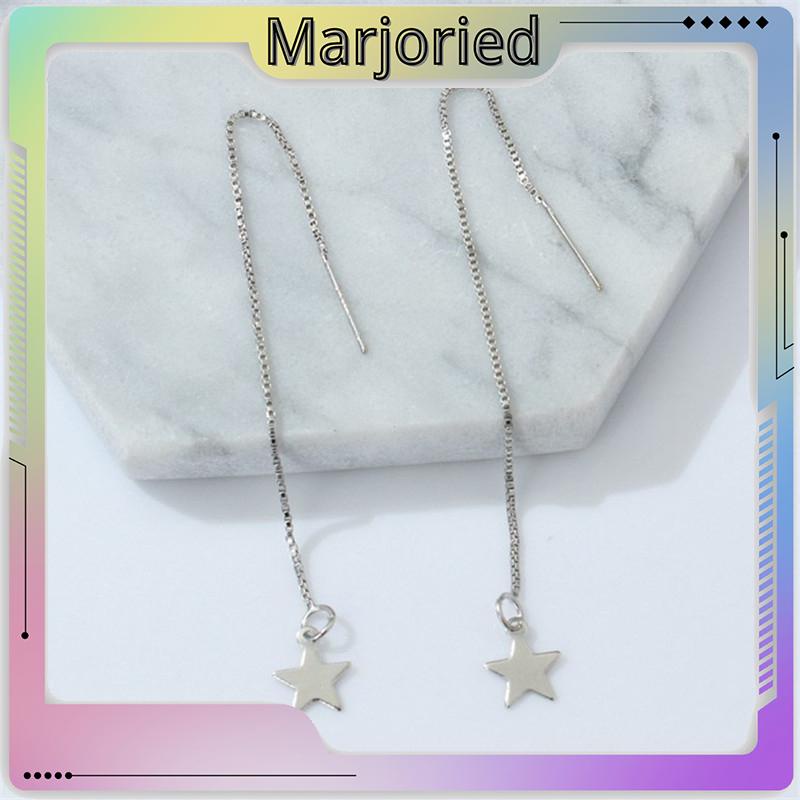 2Pcs Anting Korea Wanita Panjang Model Tusuk Tindik Rantai Rumbai Earring Perhiasan Fashion-MJD