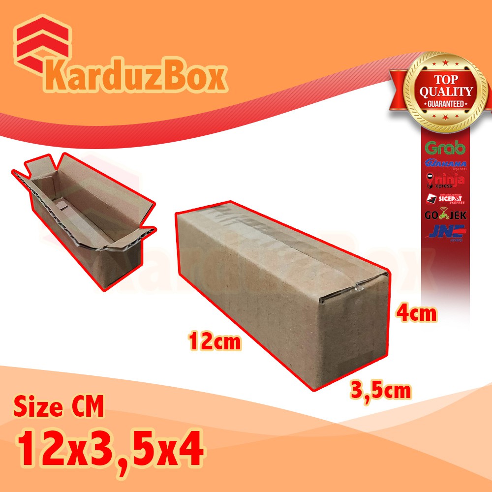 

12x3,5x4 kardus box packaging POLOS BARU