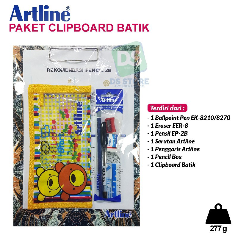 

Paket Set Alat Tulis Ujian Lengkap + Clipboard Batik ARTLINE