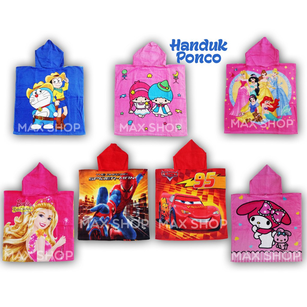PROMO HANDUK PONCO RENANG BARBIE / TWIN LITTLE STAR / MY MELODY / MANDI