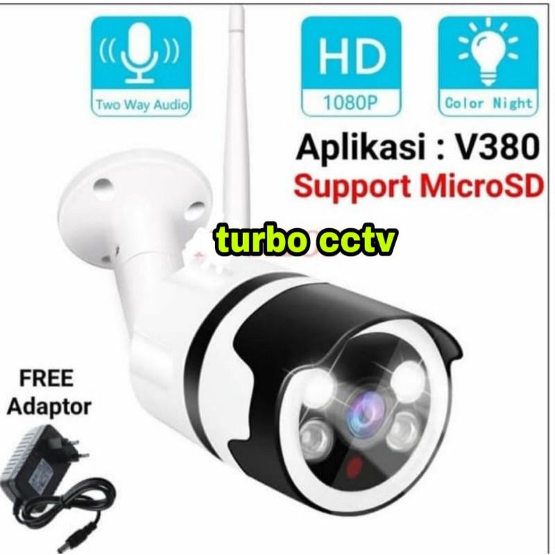 IP Camera Wireless Outdoor Apliksai V380 HD 3MP Color Night