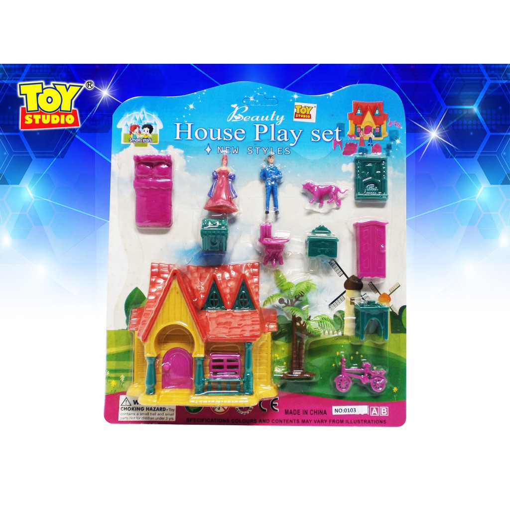 Mainan Anak Figurin Doll House Rumah Boneka Dengan Accesories