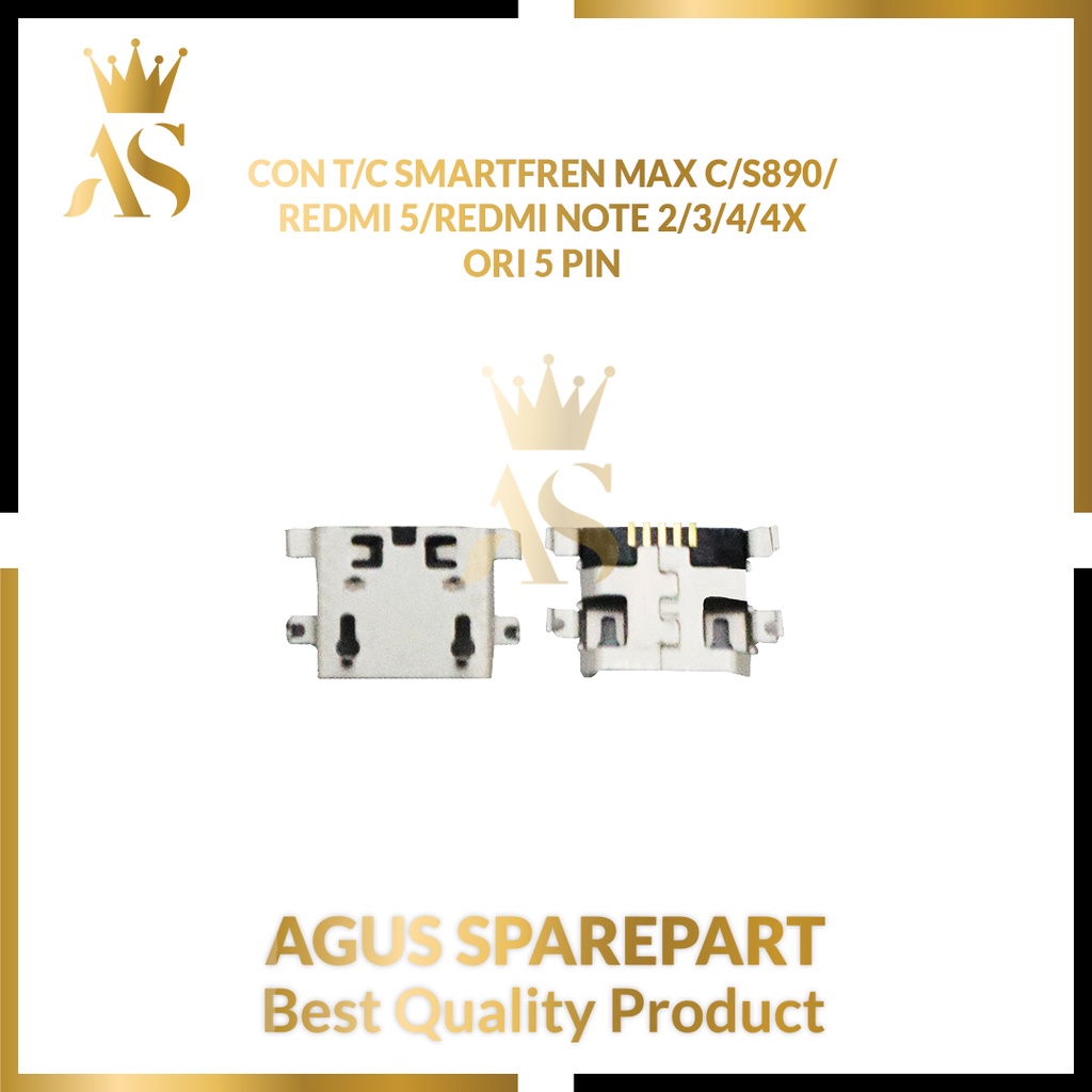 CONNECTOR CHARGER SMARTFREN MAX C / S890 / REDMI 5 / REDMI NOTE 2 / 3 / 4 / 4X ORI 5 PIN