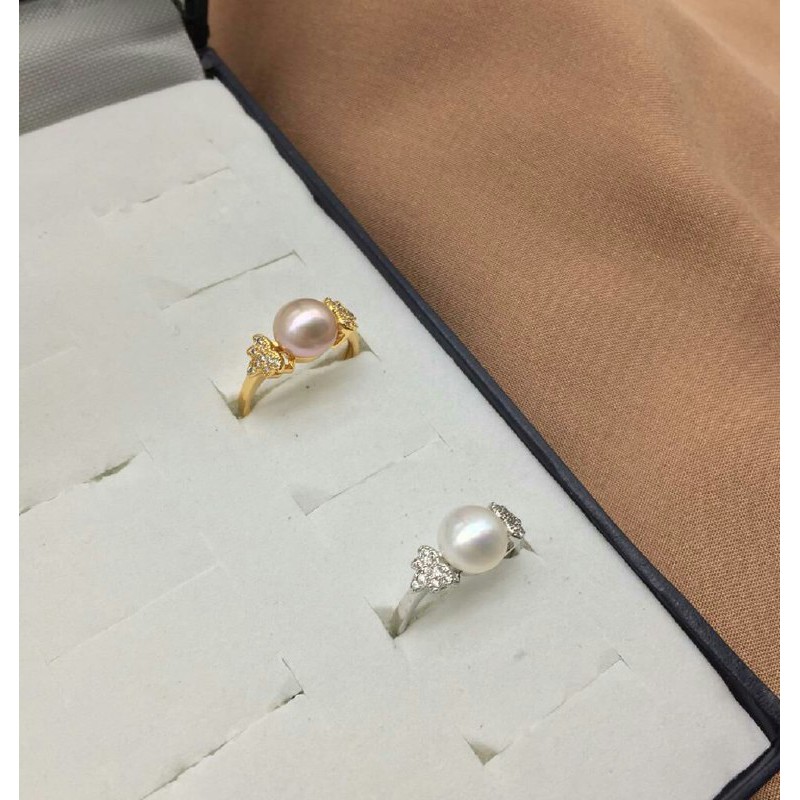 Cincin Cantik Mutiara Air Tawar, Asli, Ori, jual Batu Alam, Lombok Pearl, Kado Ultah istri - 1