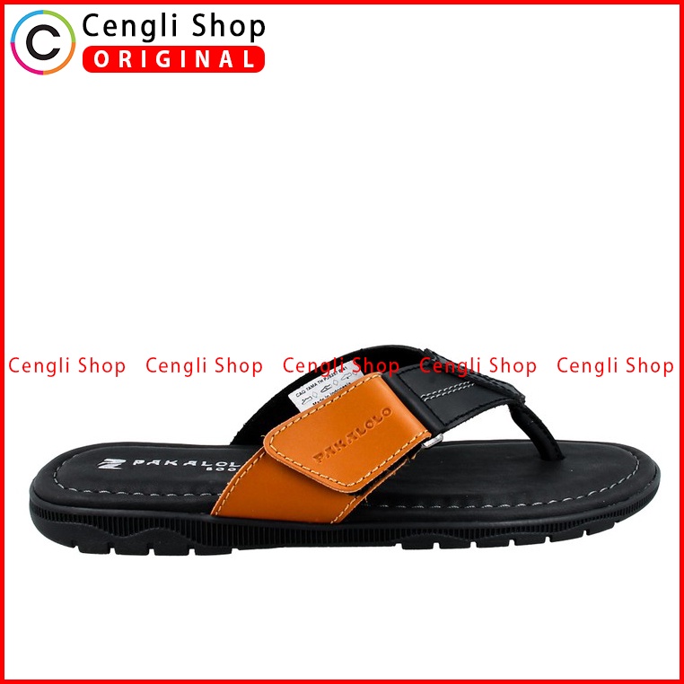 SANDAL JEPIT PAKALOLO PRIA ORIGINAL CASUAL KULIT ASLI HITAM PB31