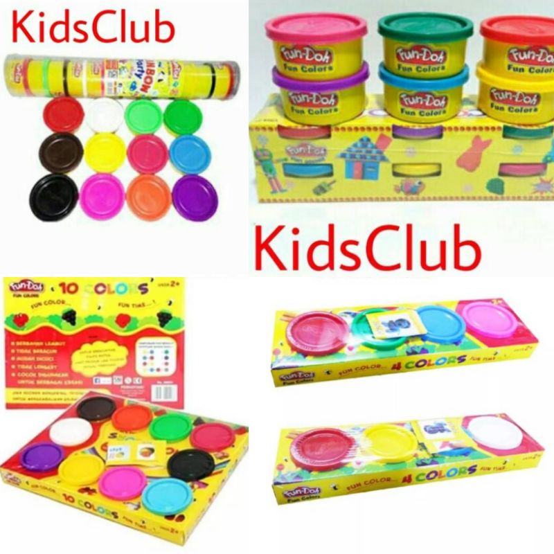 Fun-Doh Reffil Colors  4,6,10,12 / Fun-Doh Isi Lilin Mainan