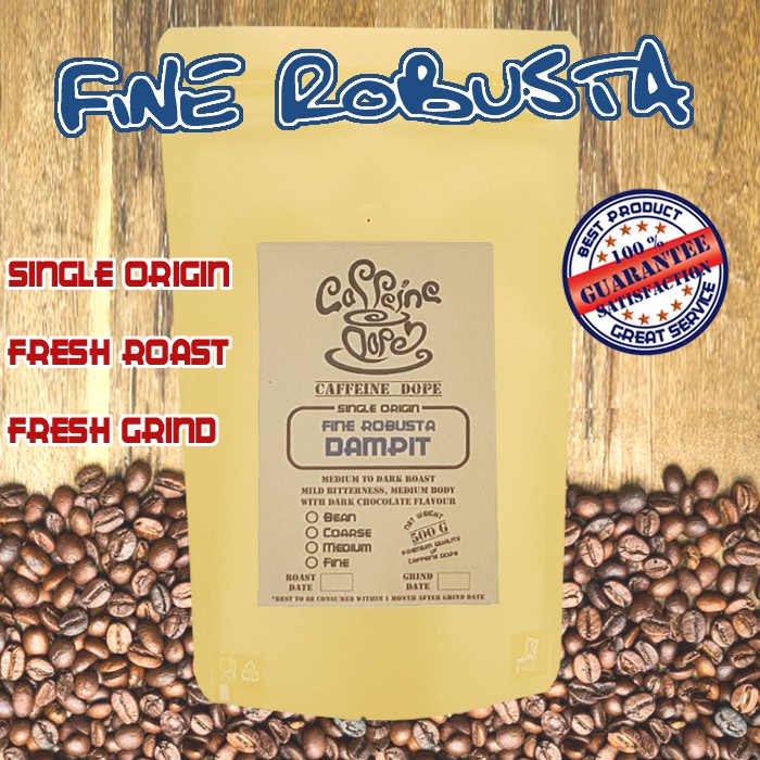 

Kopi Robusta Dampit 500 Gr -Fine Robusta- Bean/Biji & Ground/Bubuk