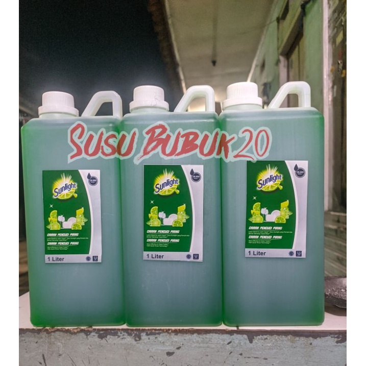 sabun cuci piring sunlight 1 liter 1000 ML  FREE SPONS