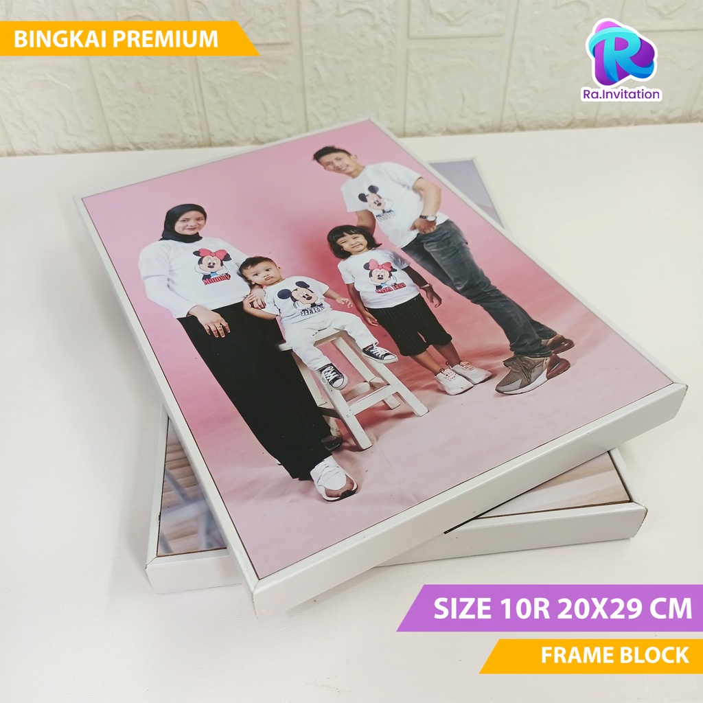 Jual CETAK FOTO BINGKAI UKURAN 10R 20X29 CM LAMINASI - FRAME FOTO BLOCK