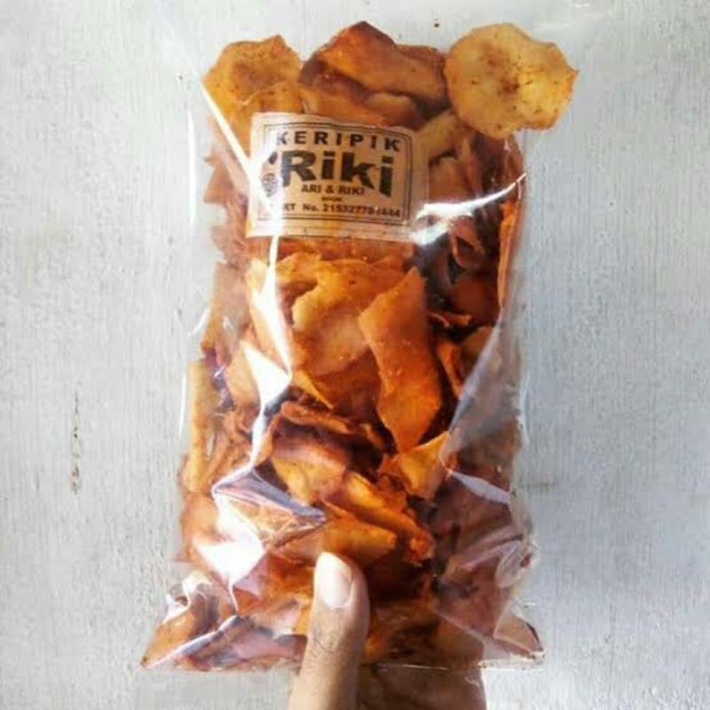 

(250 gram) Kripik Riki Khas Cimahi | Keripik Super Pedas Riki Asli