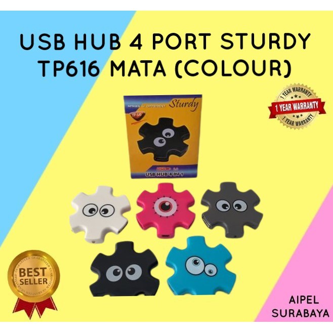 TP616 | USB HUB 4 PORT STURDY TP616 MATA (COLOUR)