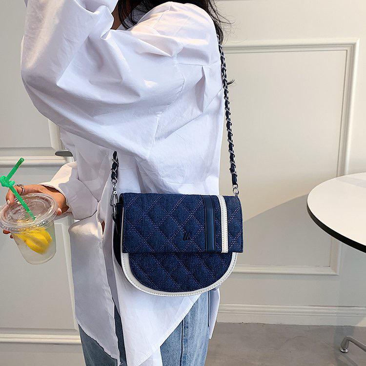BJ15357 - BLUEBROWN/BLUEWHITE - TAS WANITA FASHION IMPORT MODIS ELEGAN TERMURAH TERLARIS TERBARU BAGSTORE JAKARTA TAS BATAM EL5357