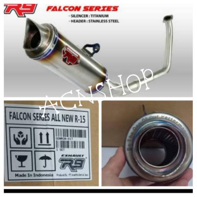 Knalpot r9 falcon series r15 new knalpot r9 falcon series r15 new r15 v3 r15 vva original r9