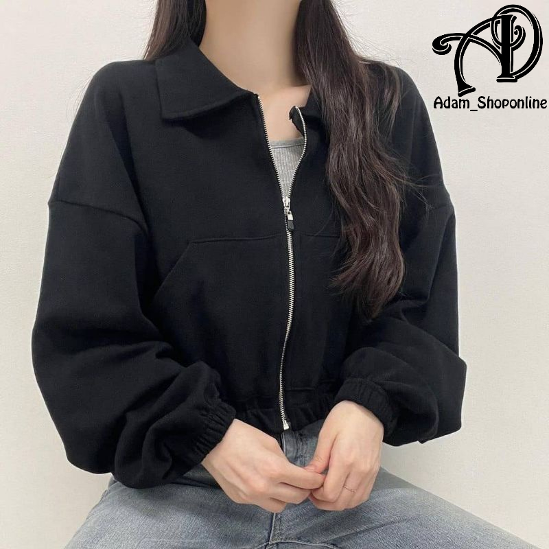 HOODIE WANITA - JAKET WANITA - HODIE ZIPPER - HOODIE CROP - HODIE KEKINIAN - SWEATER WANITA - ATASAN - JAKET KOREAN STYLE