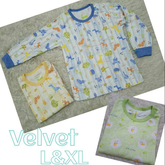 Atasan velvet junior Size L &amp; XL (hanya atasan)