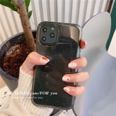Hard case Transparan Glitter Bling Untuk iPhone 14 Pro Max 13 Pro Max 11 12 Pro Max Mini XR X XS 7 8 Plus SE 2 6 6S