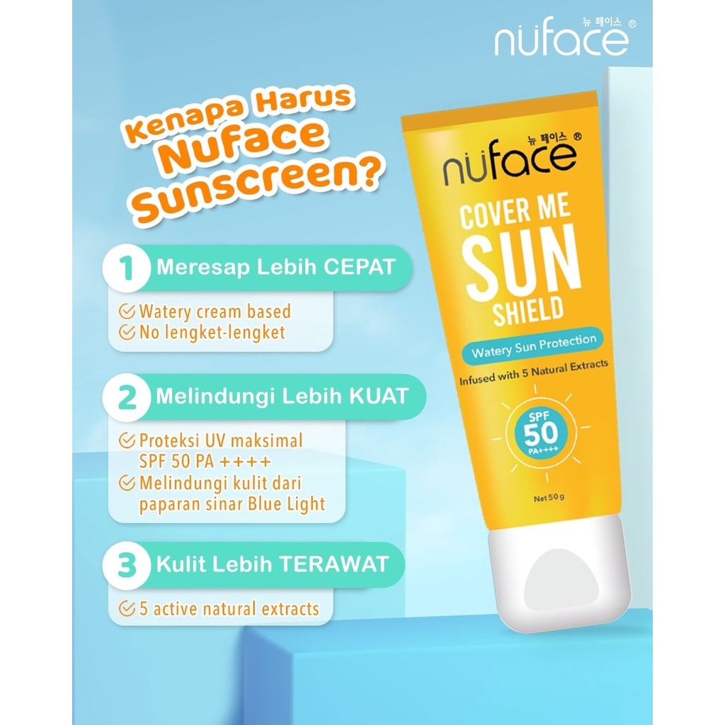 ❤ MEMEY ❤ NUFACE Cover Me Sun Shield Watery Sun Protection | Sunscreen SPF30 SPF50