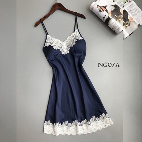 [PALING MURAH] SLEEPWEAR NIGHTGOWN BAJU TIDUR WANITA SEKSI LACE NAVY NG07A