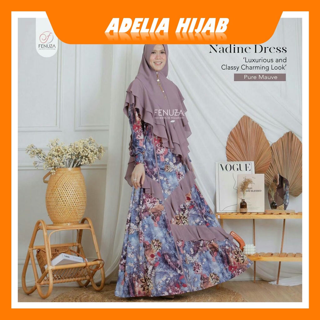 Promo COD Best Seller Gamis  Pesta Mewah Nadine Dress Original Produk By Fenuza Muslim Wear Dengan B