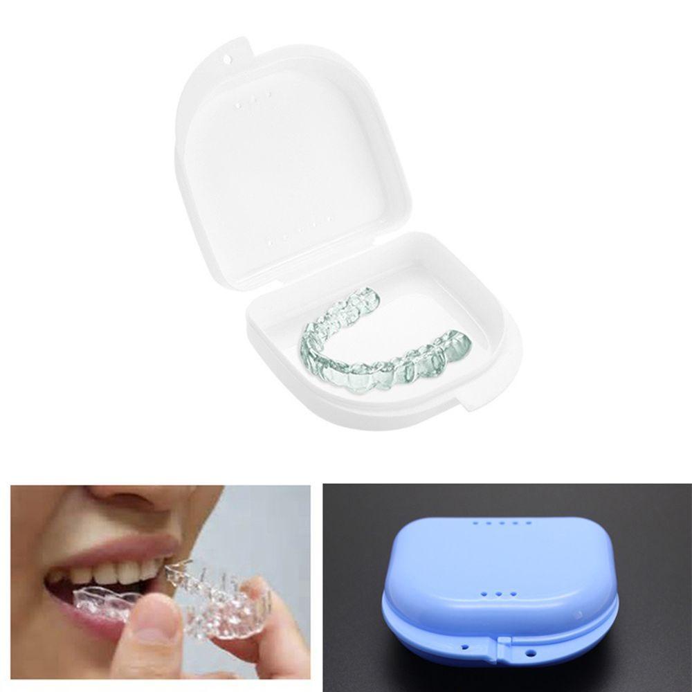 [Elegan] Kotak Penahan Gigi Portable Compact Brace Guard Mouthguards Orthodontic Storage Box