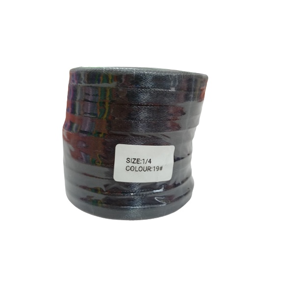 

Pita Satin Hitam Ukuran 1/4 inchi / 0,635 cm per Roll pita kado pita bucket bunga pita hias
