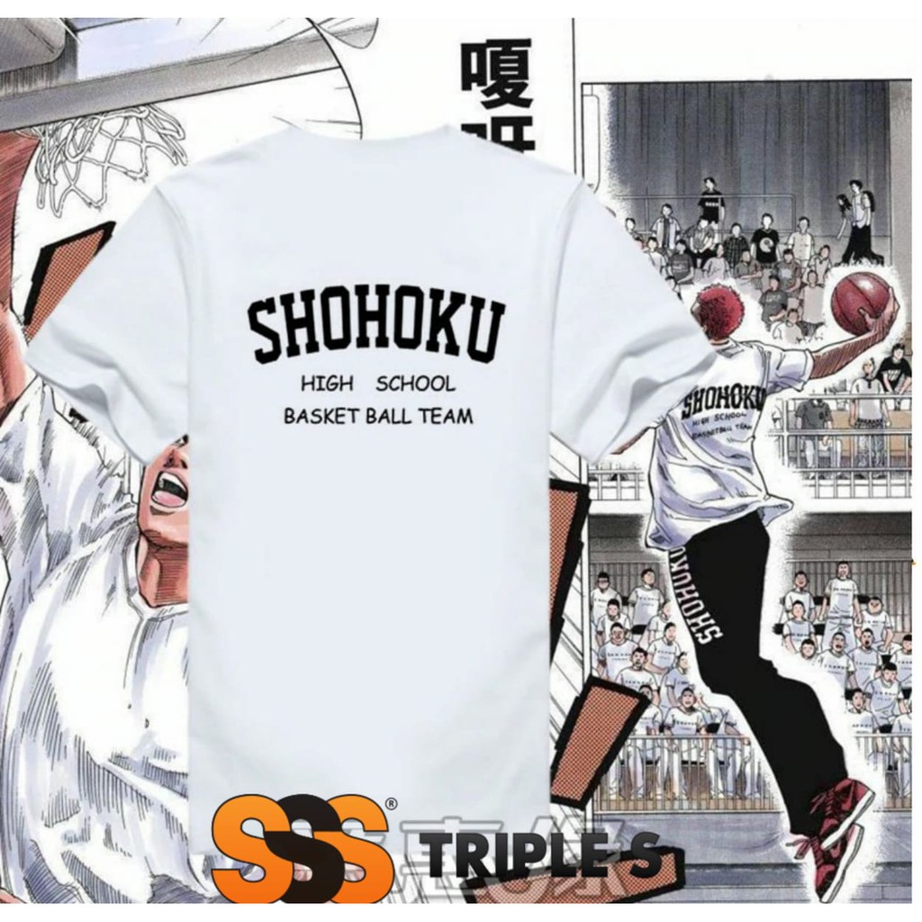 KAOS ANIME SLAM DUNK SHOHOKU HIGH SCHOOL BASKET BALL TEAM