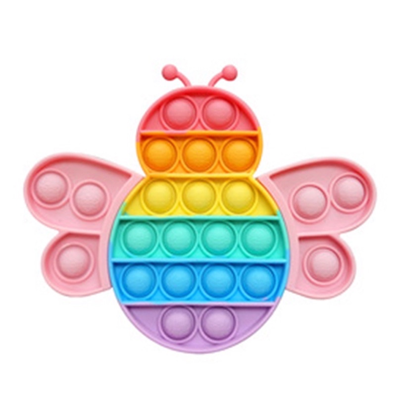POP IT MURAH RAINBOW  fidget push Pop It Fidget Toy Push mainan anak-Lebah premium embos