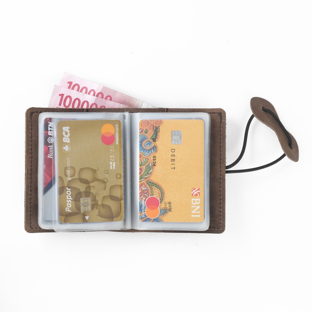 Dompet Kartu Card Holder Pria Wanita Lipat Dua Muat 26 Slot Kartu FREE GRAFIR NAMA