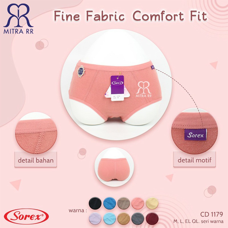 Celana Dalam Sorex 1179 CD Sorex Cutting Midi Celana Dalam Wanita Soft Comfort Fit to XXL