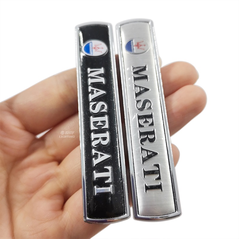 2pcs Stiker Emblem Logo MASERATI Bahan Metal Untuk Mobil MASERATI